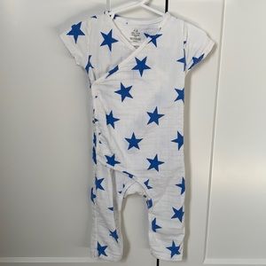 Aden + Anais blue star kimono romper